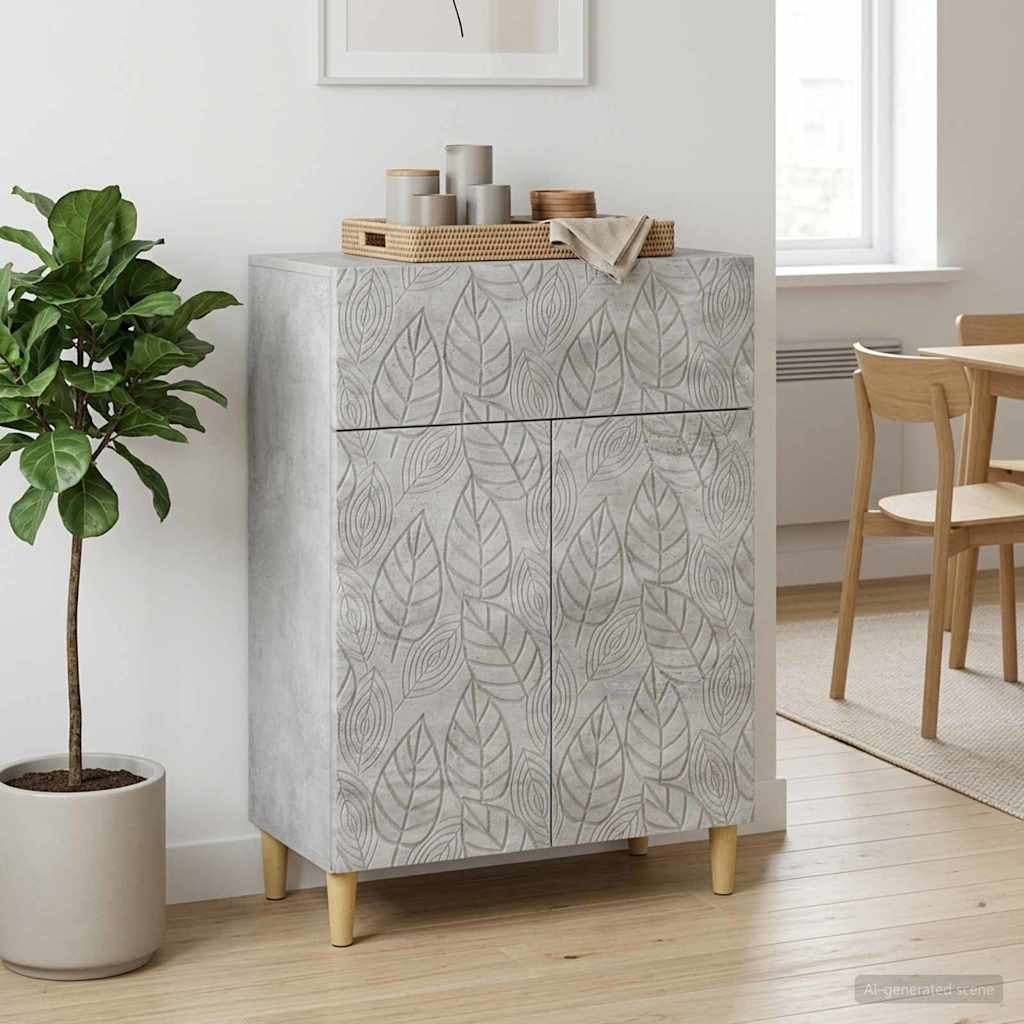 vidaXL Sideboard Betongrau 66 x 34,5 x 90 cm Holzwerkstoff