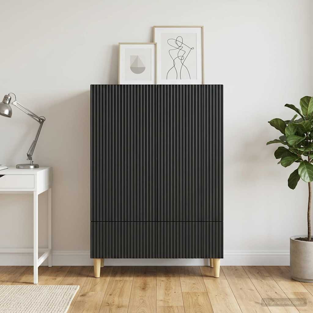 vidaXL Sideboard Schwarz 66 x 34,5 x 95 cm Holzwerkstoff