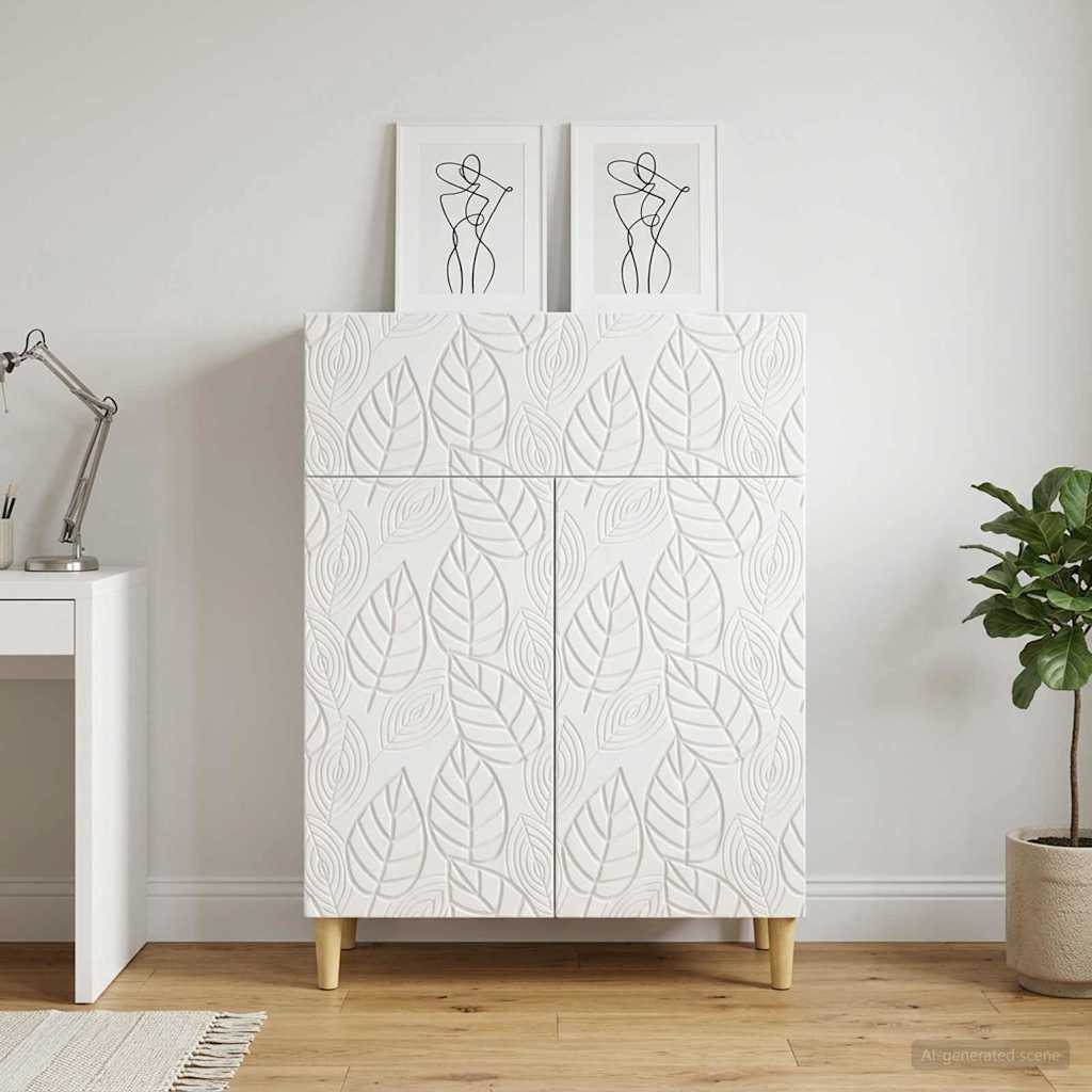 vidaXL Sideboard Hochglanz Weiß 66 x 34,5 x 90 cm Holzwerkstoff