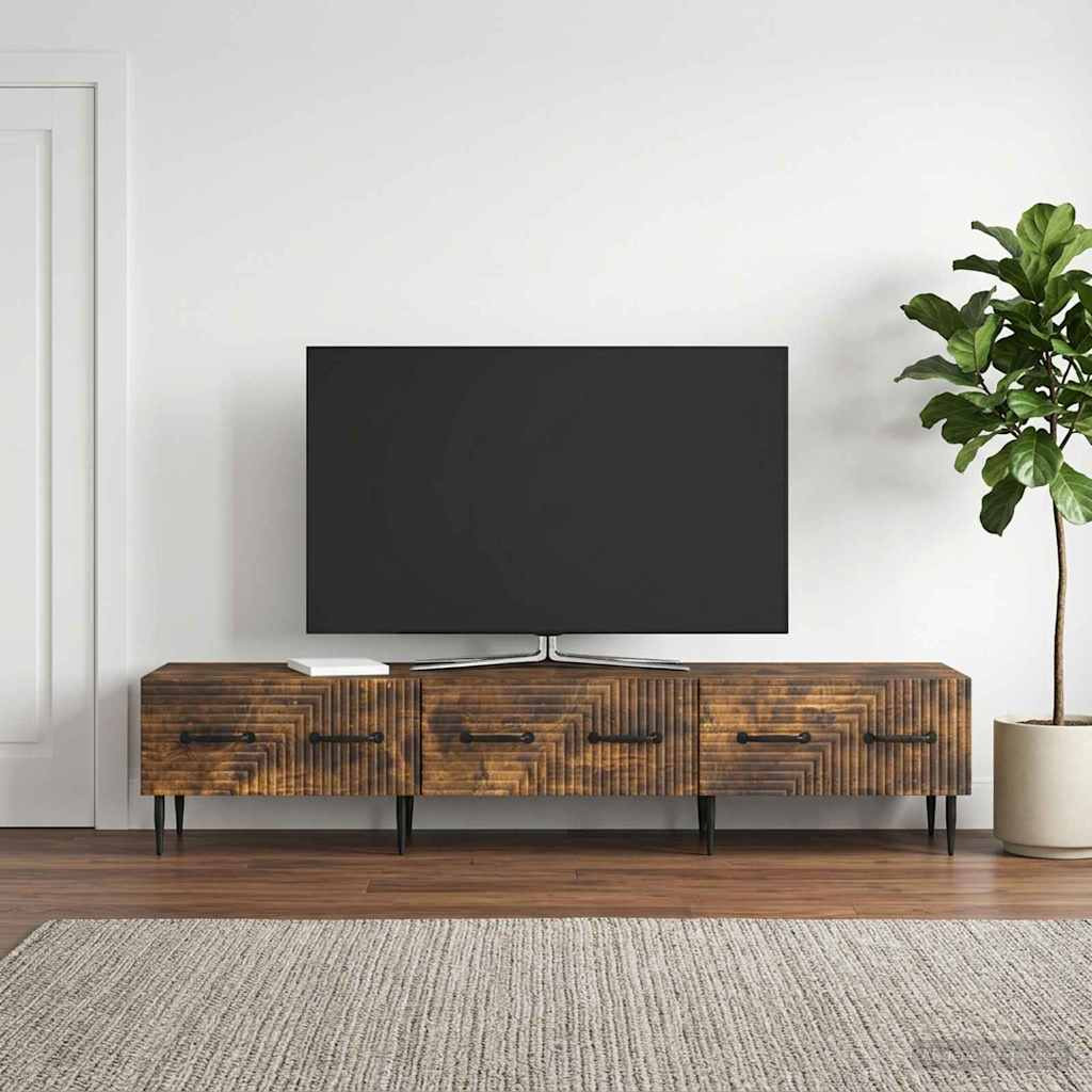 vidaXL TV-Schränk Geräucherte Eiche 147 x 34,5 x 30 cm Holzwerkstoff