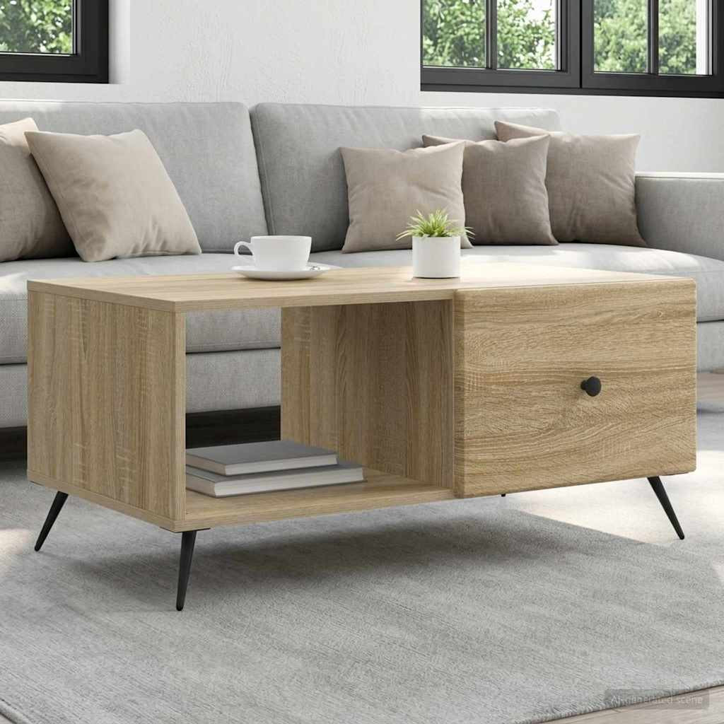 vidaXL Couchtisch Sonoma-Eiche 90 x 50 x 40 cm Holzwerkstoff