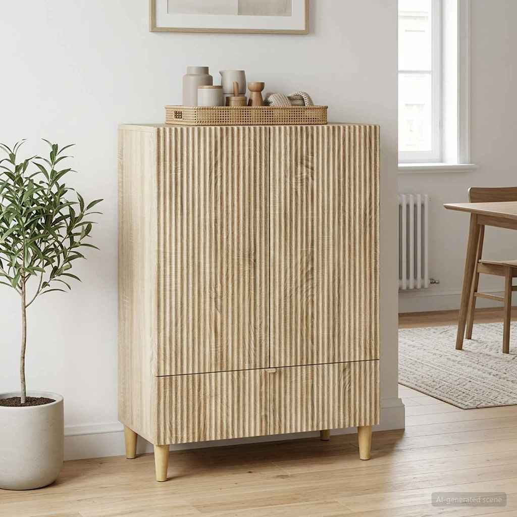 vidaXL Sideboard Sonoma-Eiche 66 x 34,5 x 95 cm Holzwerkstoff