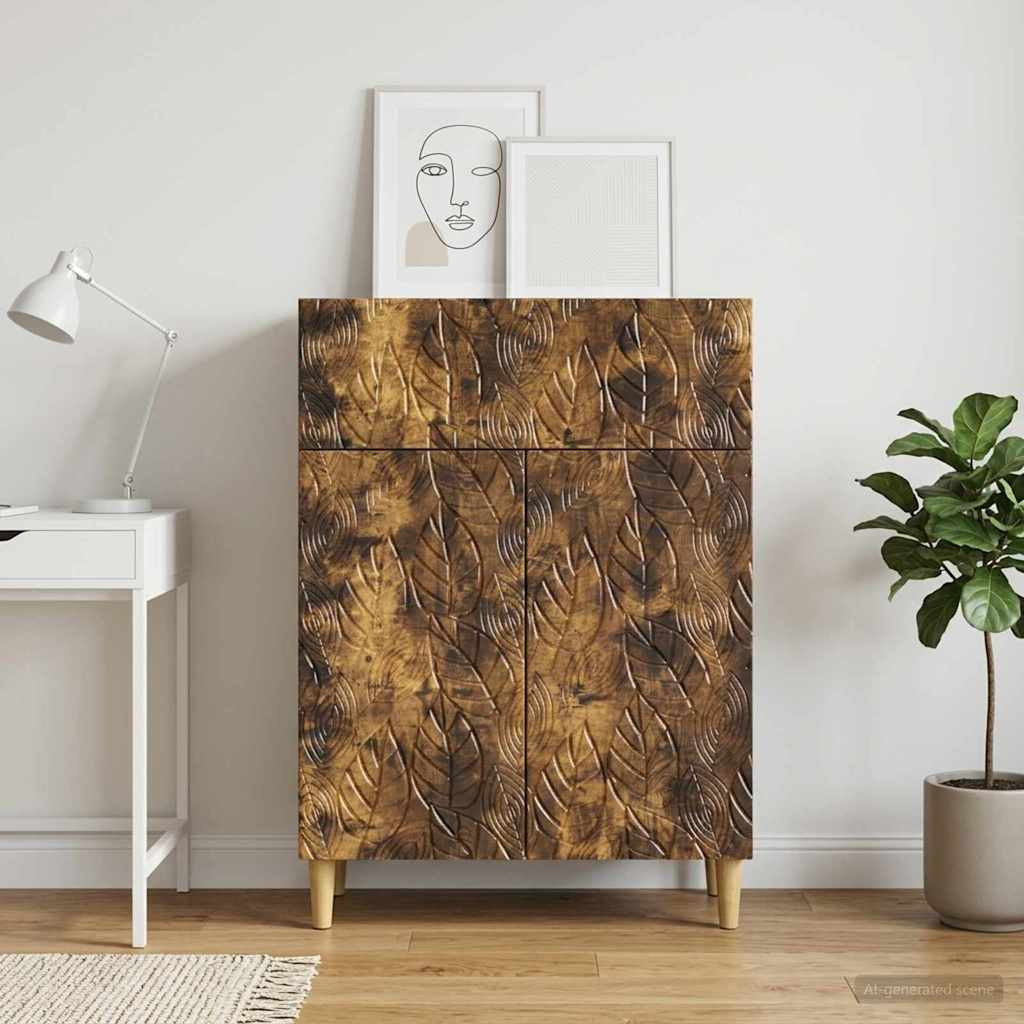 vidaXL Sideboard Geräucherte Eiche 66 x 34,5 x 90 cm Holzwerkstoff