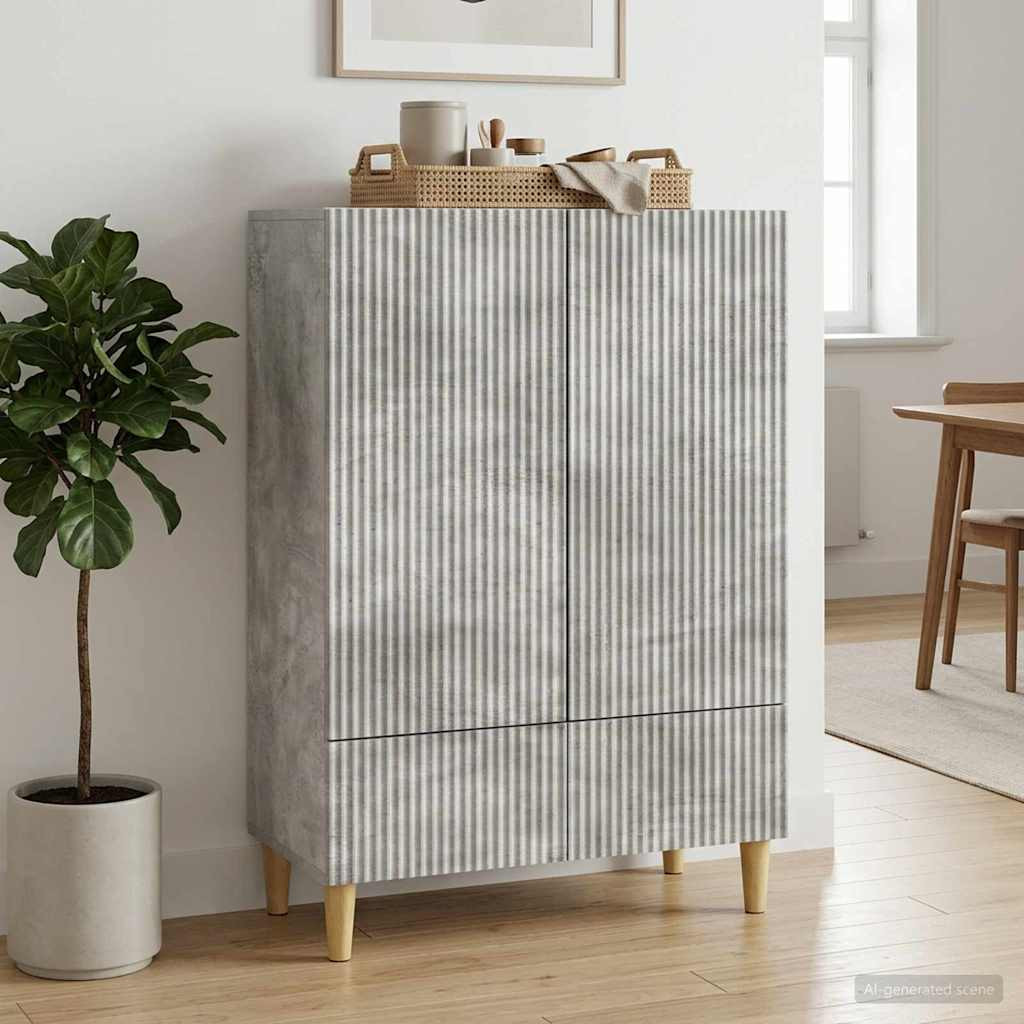 vidaXL Sideboard Betongrau 66 x 34,5 x 95 cm Holzwerkstoff