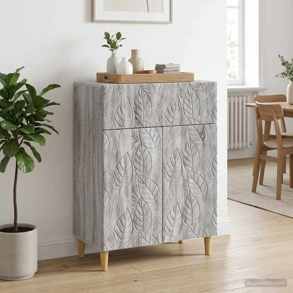vidaXL Sideboard Grau Sonoma 66 x 34,5 x 90 cm Holzwerkstoff