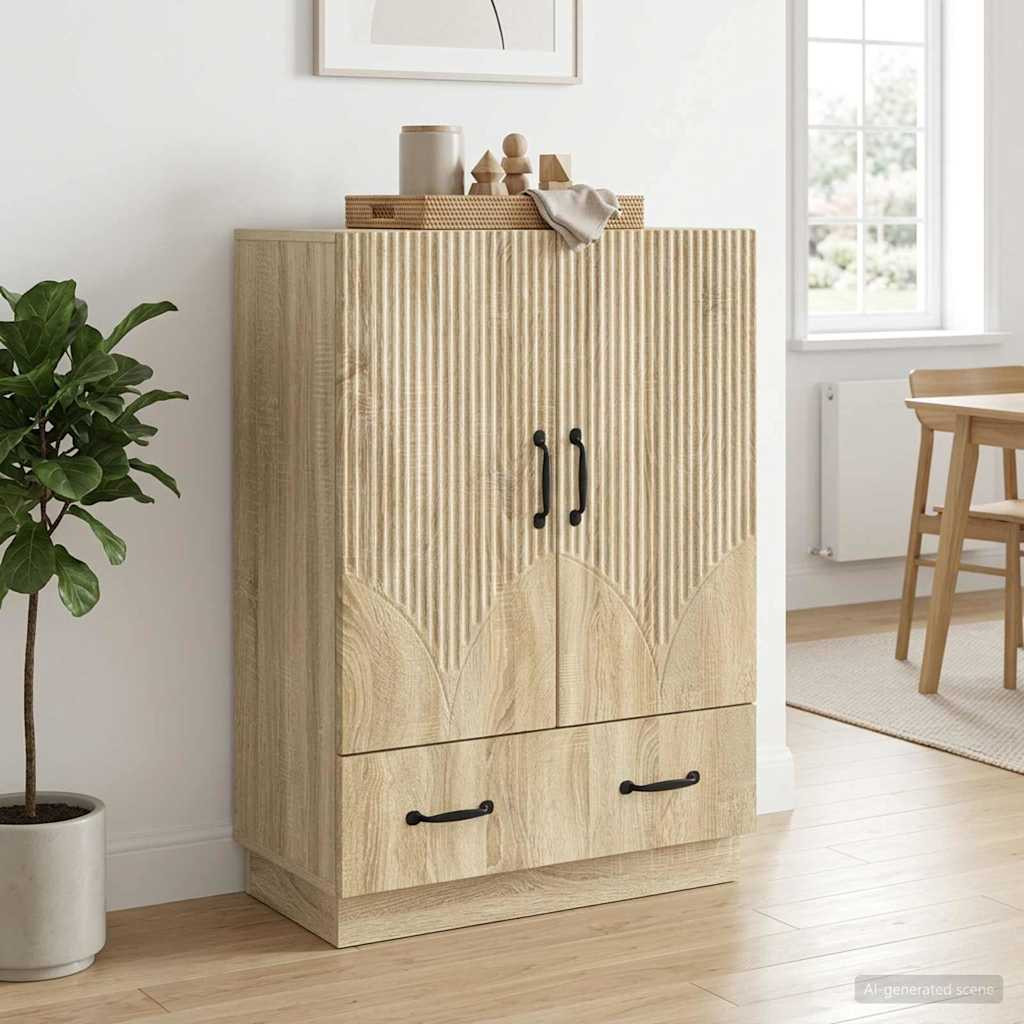 vidaXL Sideboard Sonoma-Eiche 66 x 34,5 x 92 cm Holzwerkstoff