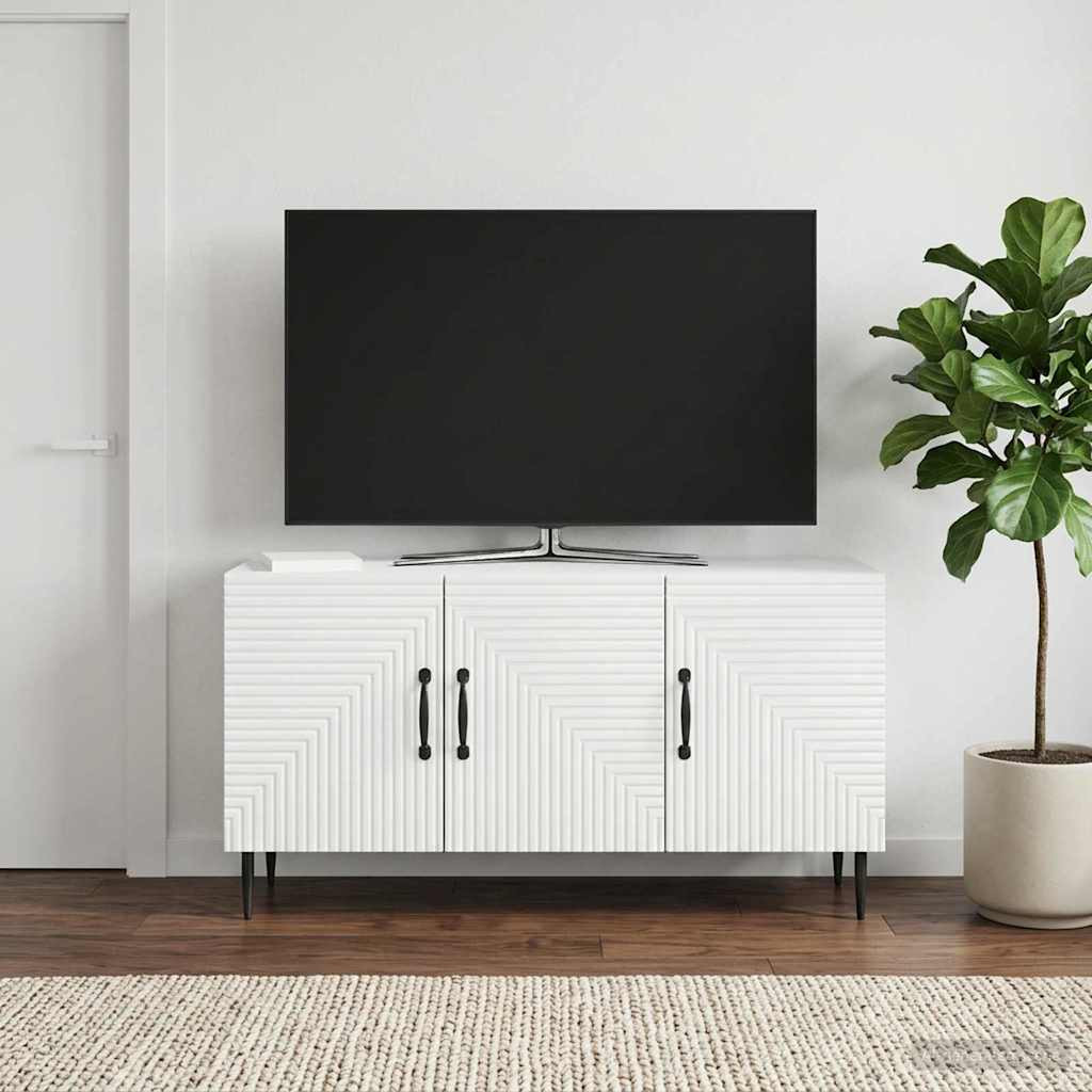 vidaXL TV-Schränk Weiß 99 x 34,5 x 50 cm Holzwerkstoff