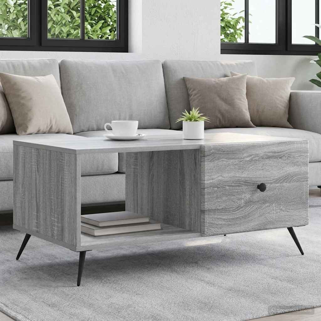 vidaXL Couchtisch Graues Sonoma 90 x 50 x 40 cm Holzwerkstoff