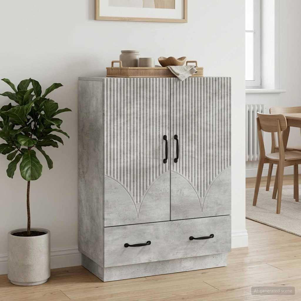 vidaXL Sideboard Betongrau 66 x 34,5 x 92 cm Holzwerkstoff