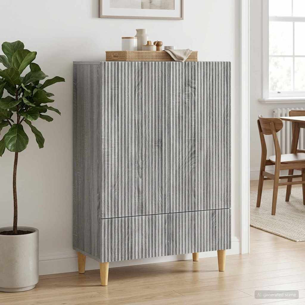 vidaXL Sideboard Graues Sonoma 66 x 34,5 x 95 cm Holzwerkstoff