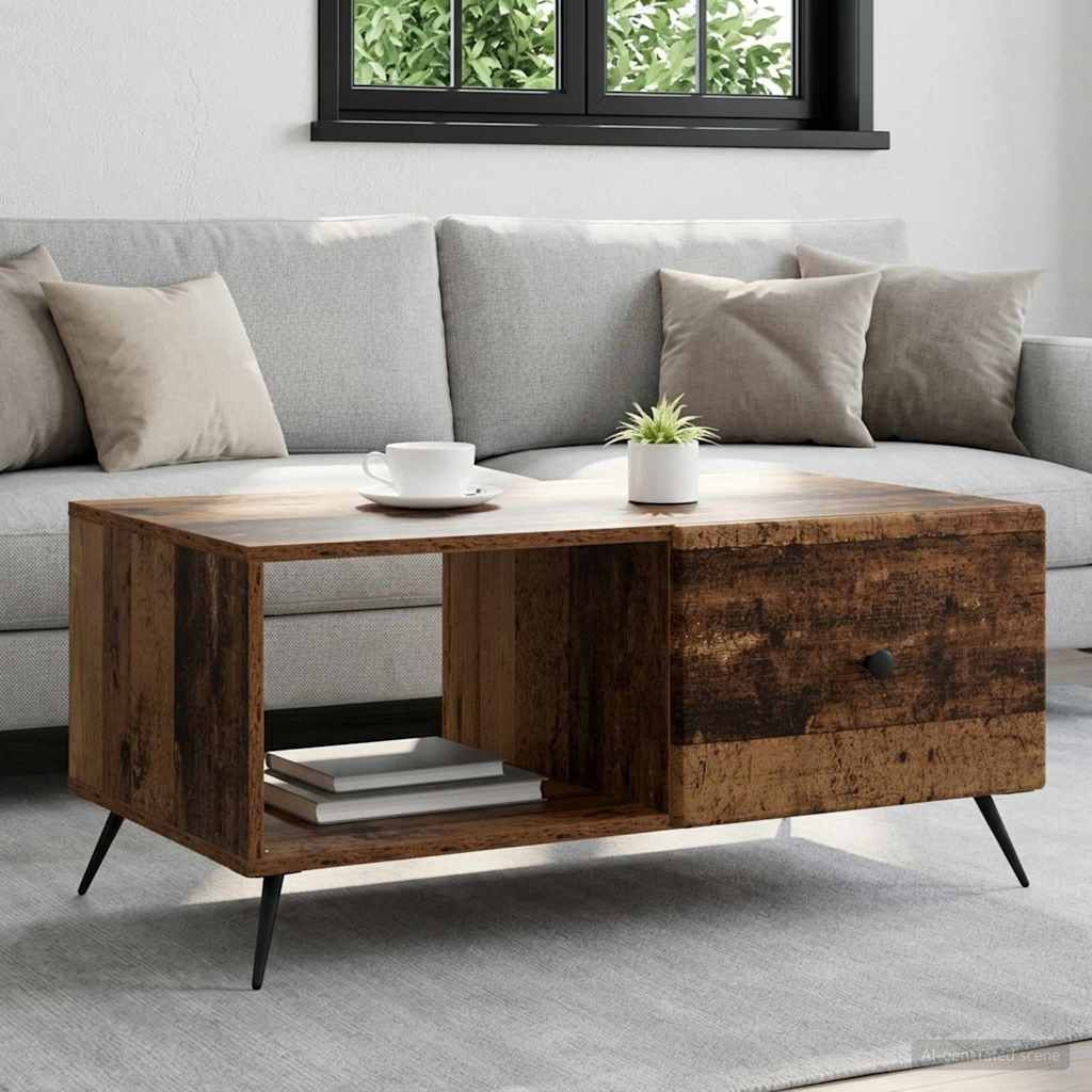 vidaXL Couchtisch Altholz 90 x 50 x 40 cm Holzwerkstoff
