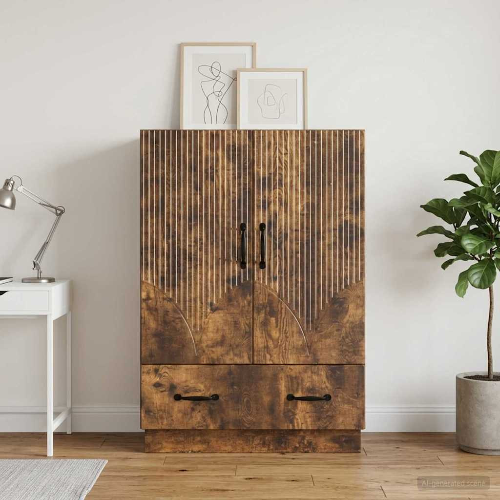 vidaXL Sideboard Geräucherte Eiche 66 x 34,5 x 92 cm Holzwerkstoff