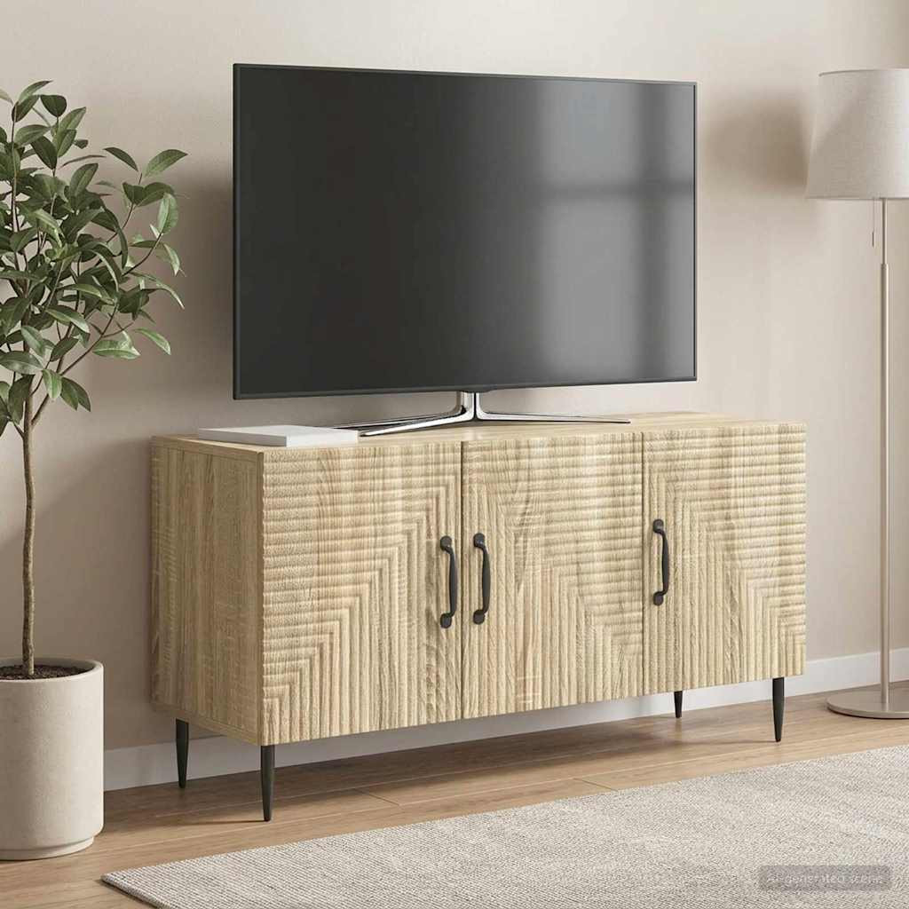 vidaXL TV-Schränk Sonoma-Eiche 99 x 34,5 x 50 cm Holzwerkstoff