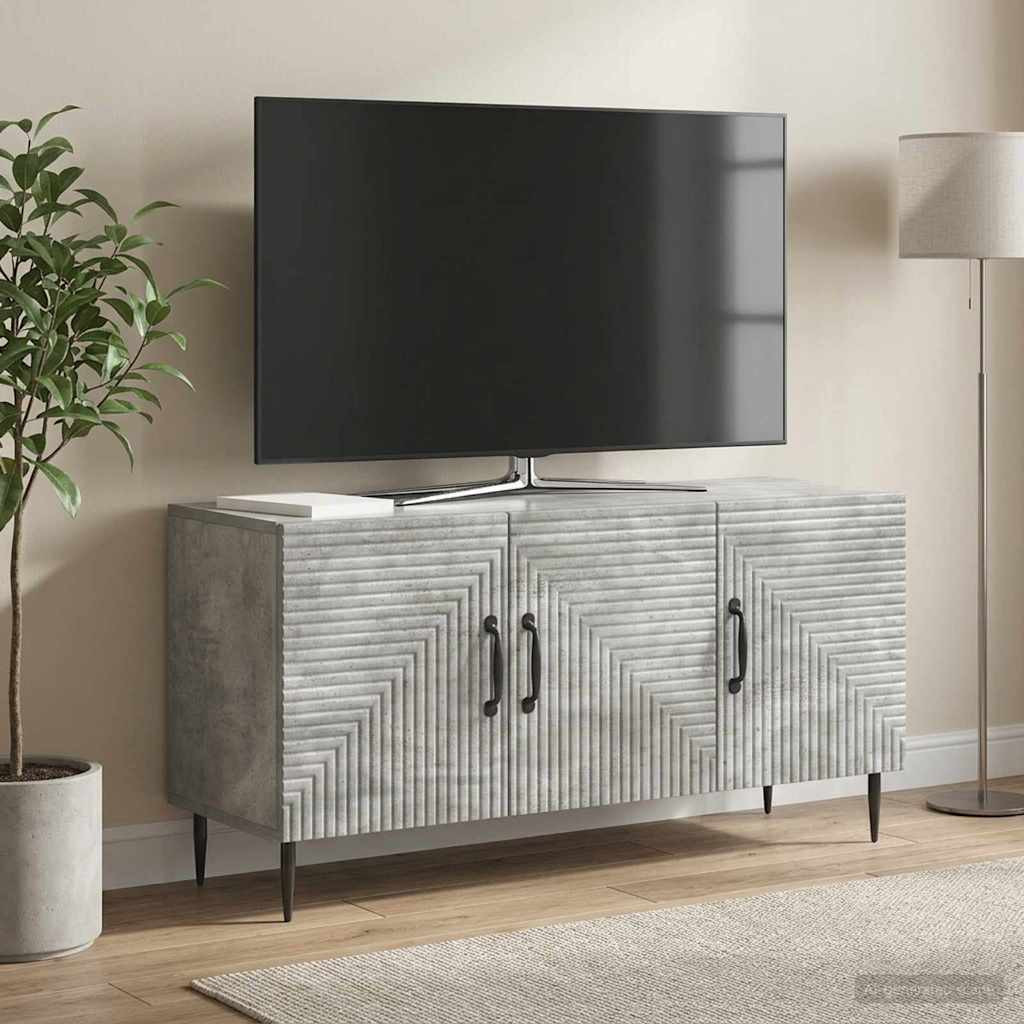 vidaXL TV-Schränk Betongrau 99 x 34,5 x 50 cm Holzwerkstoff