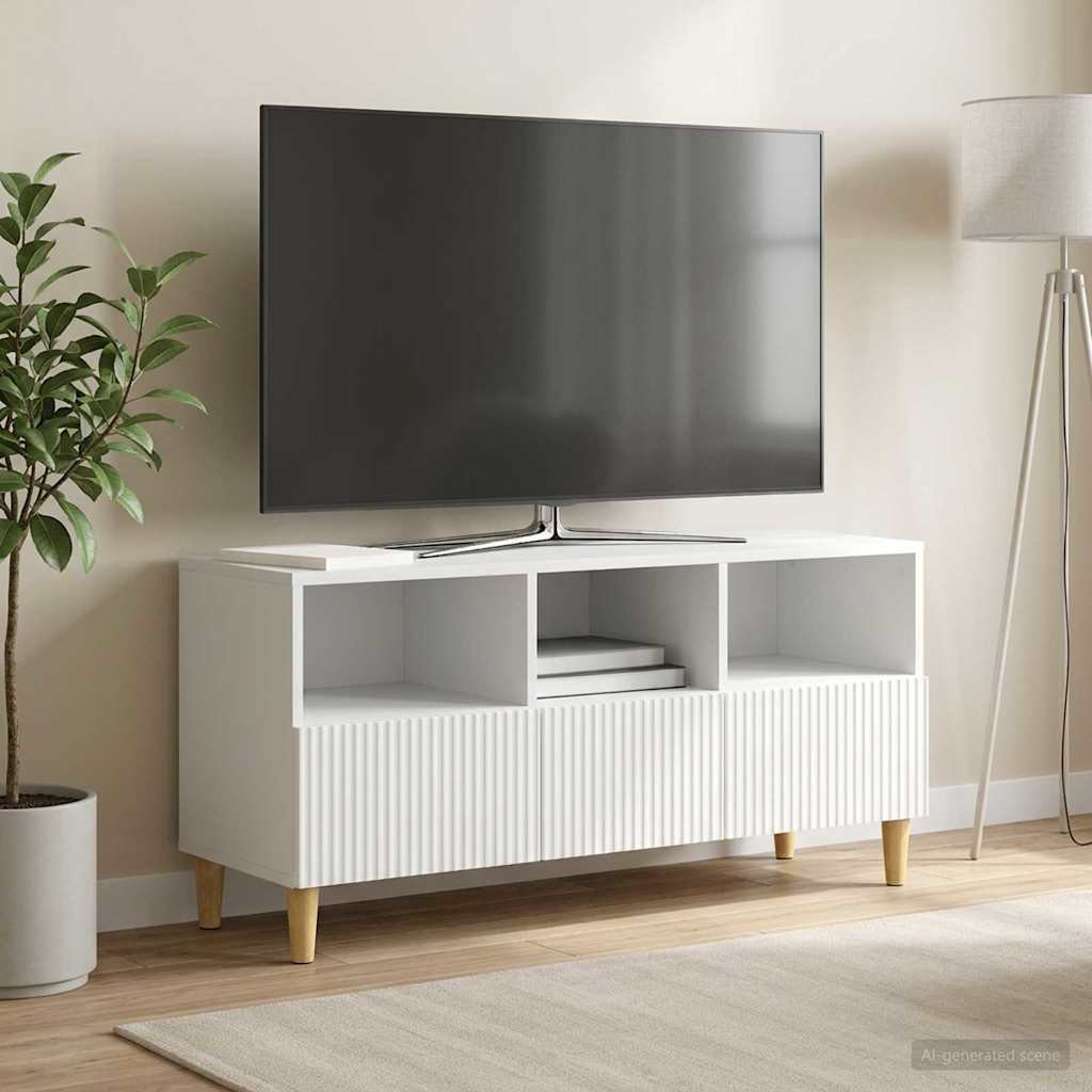 vidaXL TV-Schränk mit Schubladen Weiß 102 x 34,5 x 50 cm Holzwerkstoff