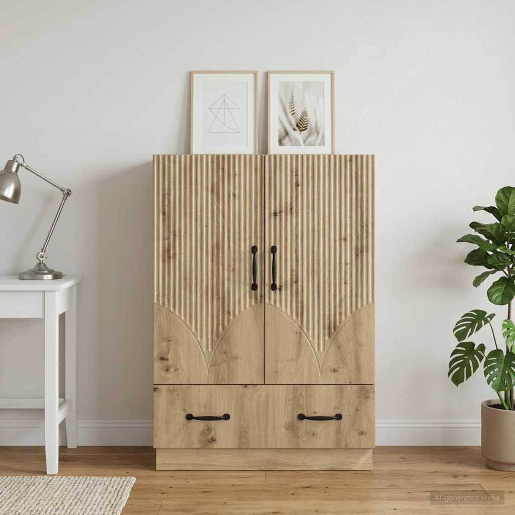 vidaXL Sideboard Artisan-Eiche 66 x 34,5 x 92 cm Holzwerkstoff