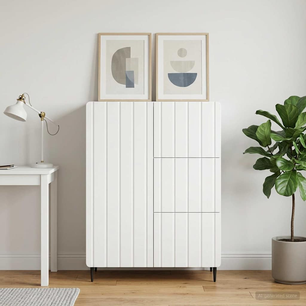 vidaXL Sideboard Weiß 66 x 34,5 x 91,5 cm Holzwerkstoff