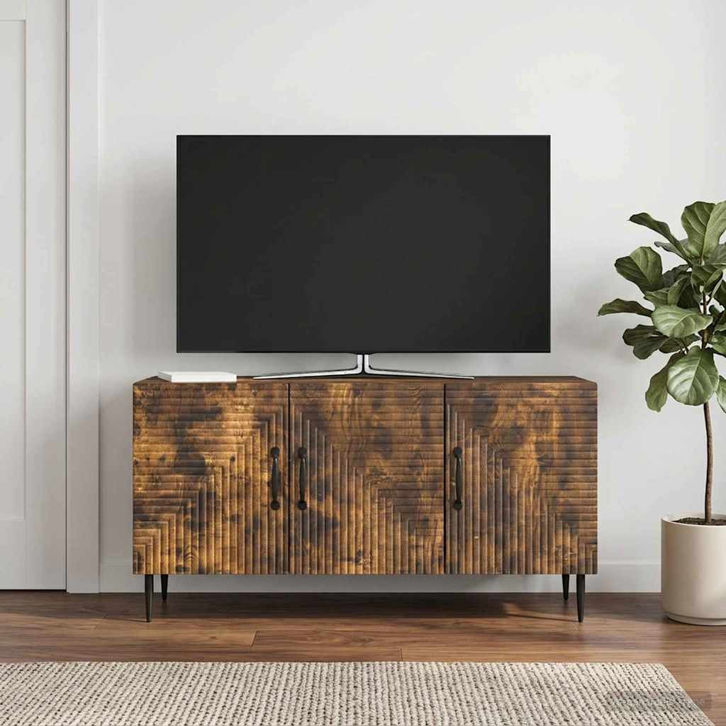 vidaXL TV-Schränk Geräucherte Eiche 99 x 34,5 x 50 cm Holzwerkstoff
