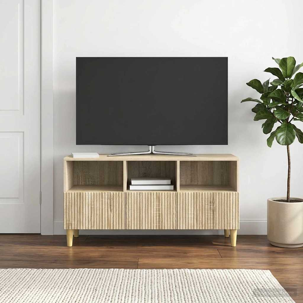 vidaXL TV-Schränk Sonoma-Eiche 102 x 34,5 x 50 cm Holzwerkstoff