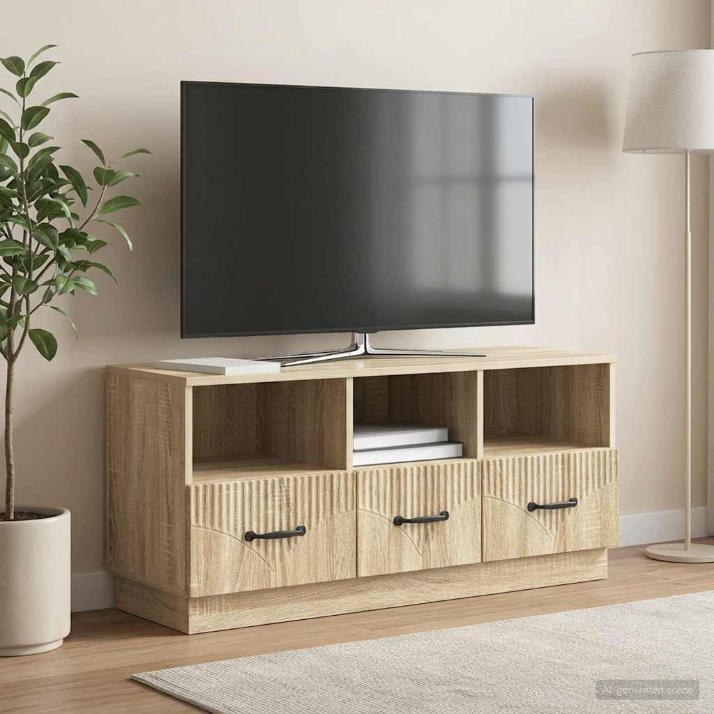 vidaXL TV-Schränk Sonoma-Eiche 102 x 34,5 x 47 cm Holzwerkstoff