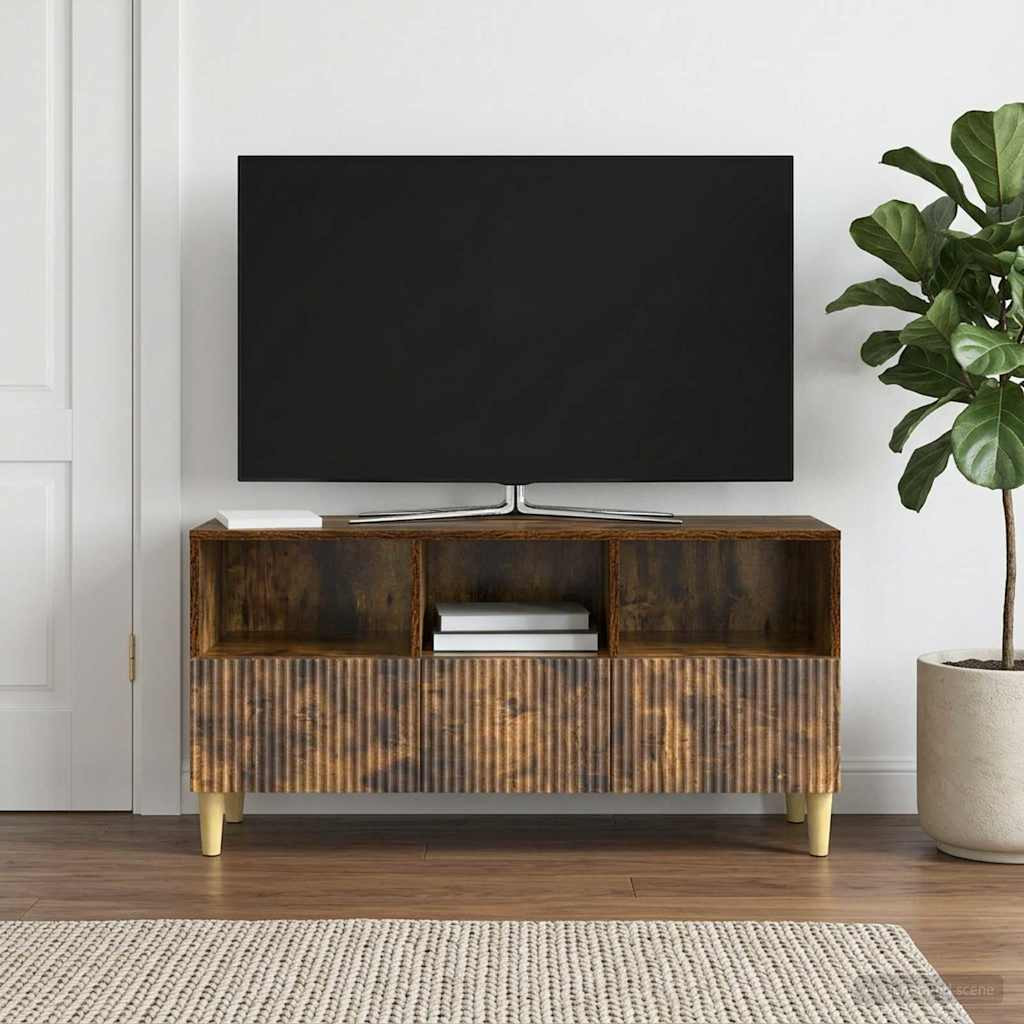 vidaXL TV-Schränk Geräucherte Eiche 102 x 34,5 x 50 cm Holzwerkstoff
