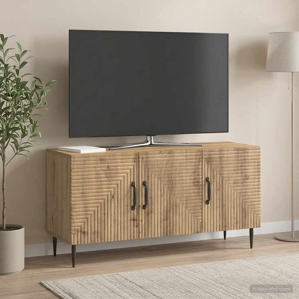 vidaXL TV-Schränk 99 x 34,5 x 50 cm Artisan-Eiche Holzwerkstoff