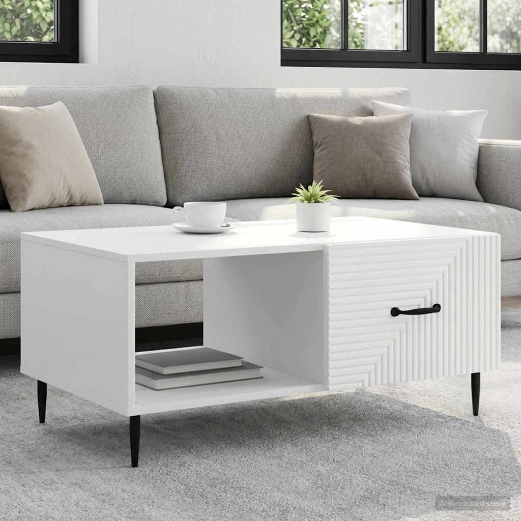 vidaXL Couchtisch Weiß 90 x 50 x 40 cm Holzwerkstoff