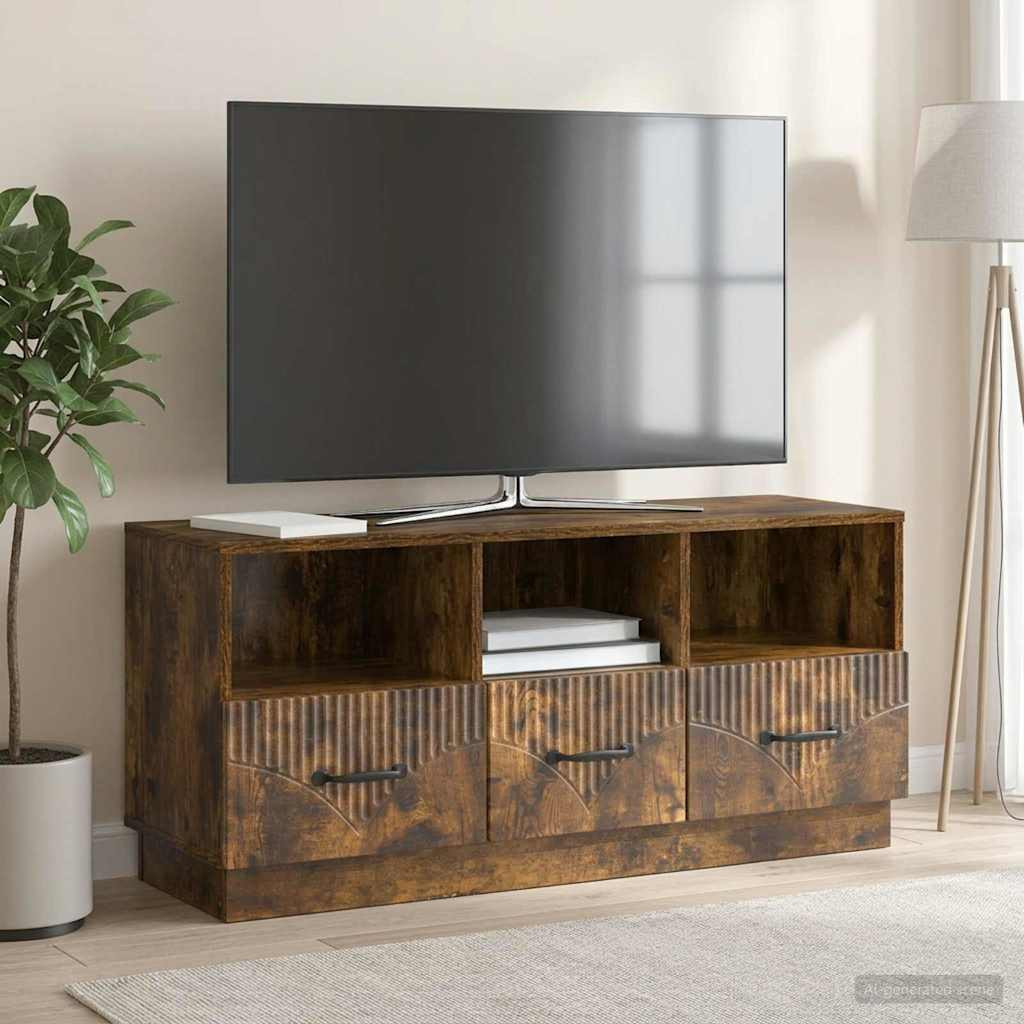 vidaXL TV-Schränk Geräucherte Eiche 102 x 34,5 x 47 cm Holzwerkstoff