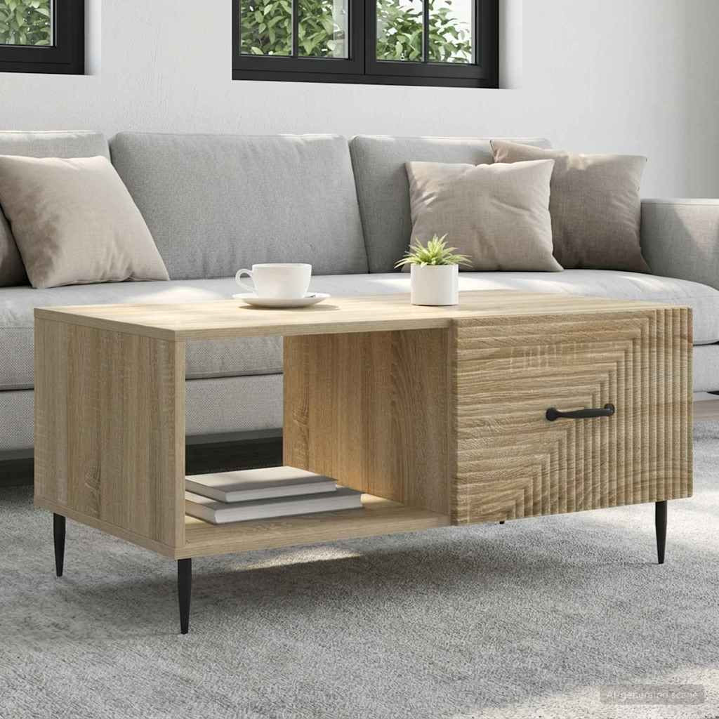 vidaXL Couchtisch Sonoma-Eiche 90 x 50 x 40 cm Holzwerkstoff