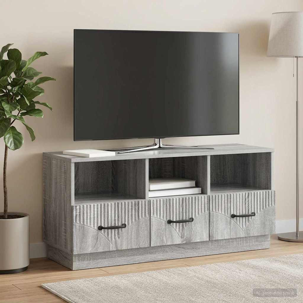vidaXL TV-Schränk Graues Sonoma 102 x 34,5 x 47 cm Holzwerkstoff
