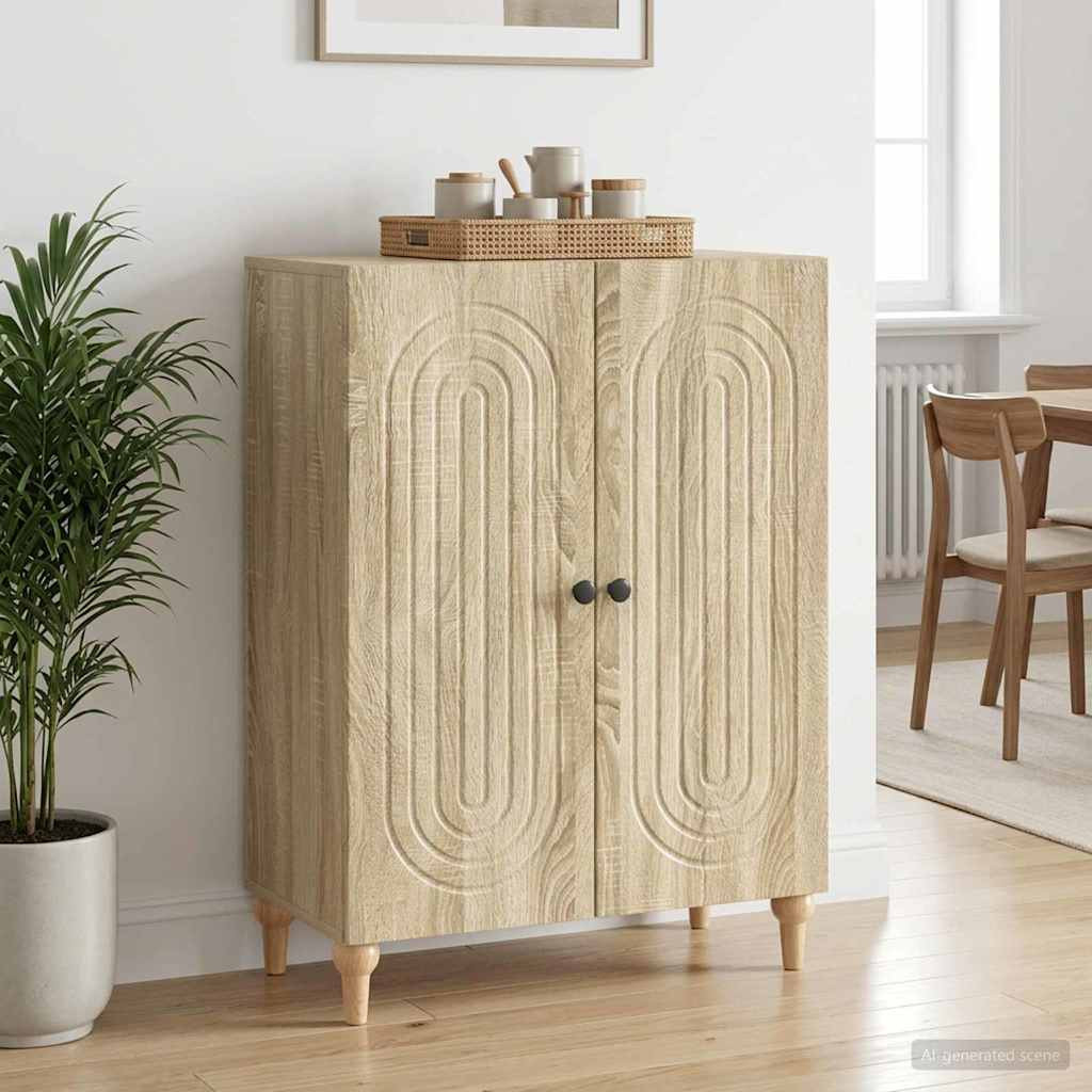 vidaXL Sideboard Sonoma-Eiche 66 x 34,5 x 90 cm Holzwerkstoff