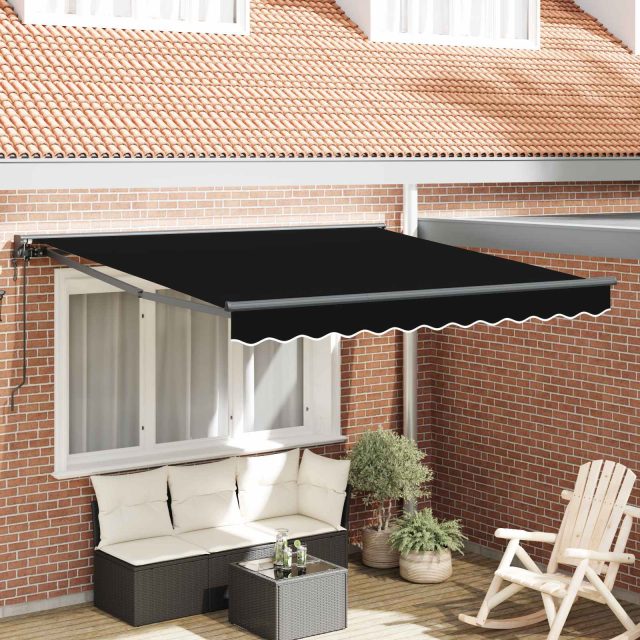 vidaXL Markisenrahmen Schwarz 300 x 250 cm