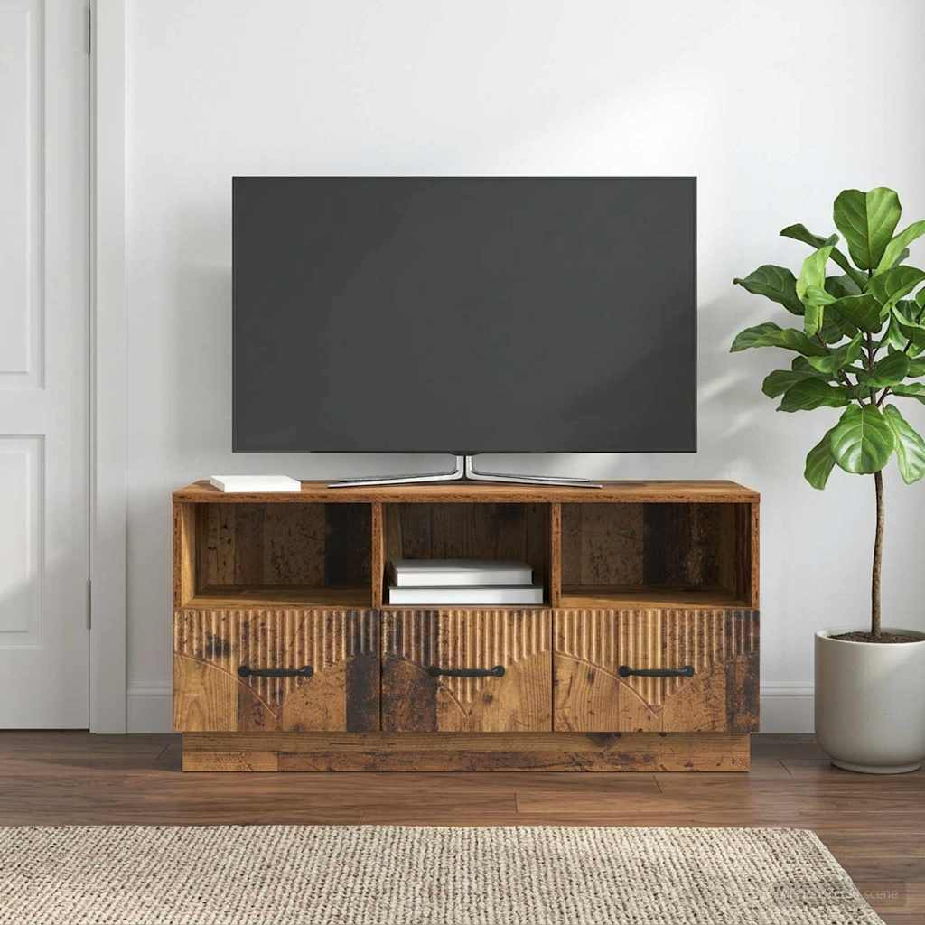 vidaXL TV-Schränk Altholz 102 x 34,5 x 47 cm Holzwerkstoff