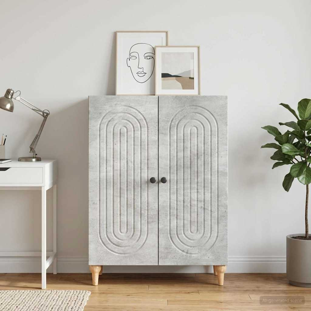 vidaXL Sideboard Betongrau 66 x 34,5 x 90 cm Holzwerkstoff