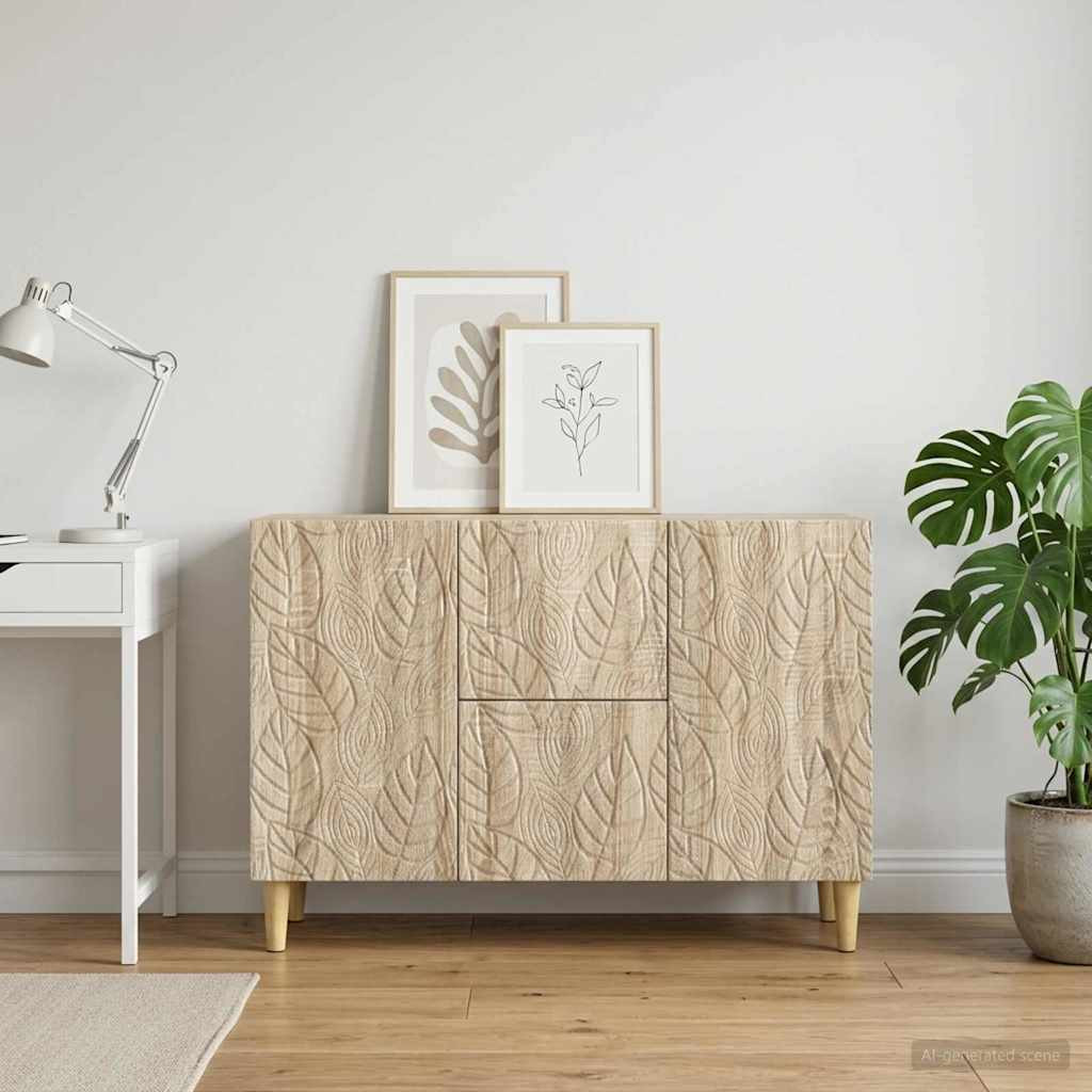 vidaXL Sideboard Sonoma-Eiche 89 x 34,5 x 60 cm Holzwerkstoff