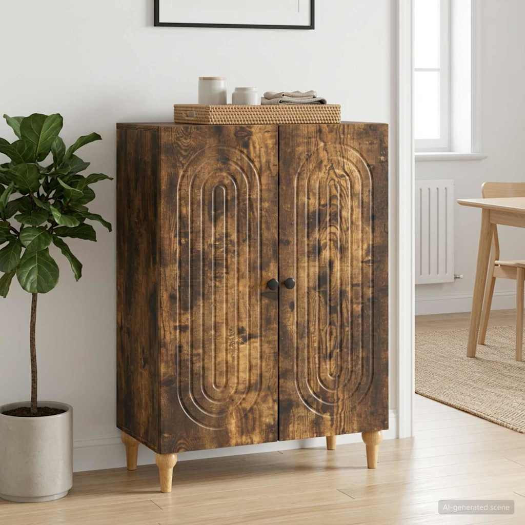 vidaXL Sideboard Geräucherte Eiche 66 x 34,5 x 90 cm Holzwerkstoff