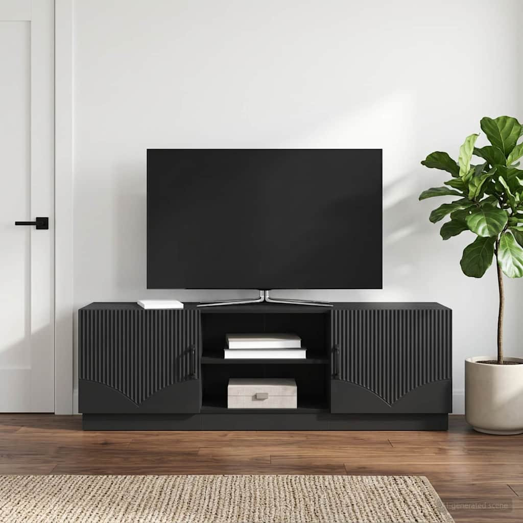 vidaXL TV-Schränk Schwarz 150 x 31 x 47 cm Holzwerkstoff