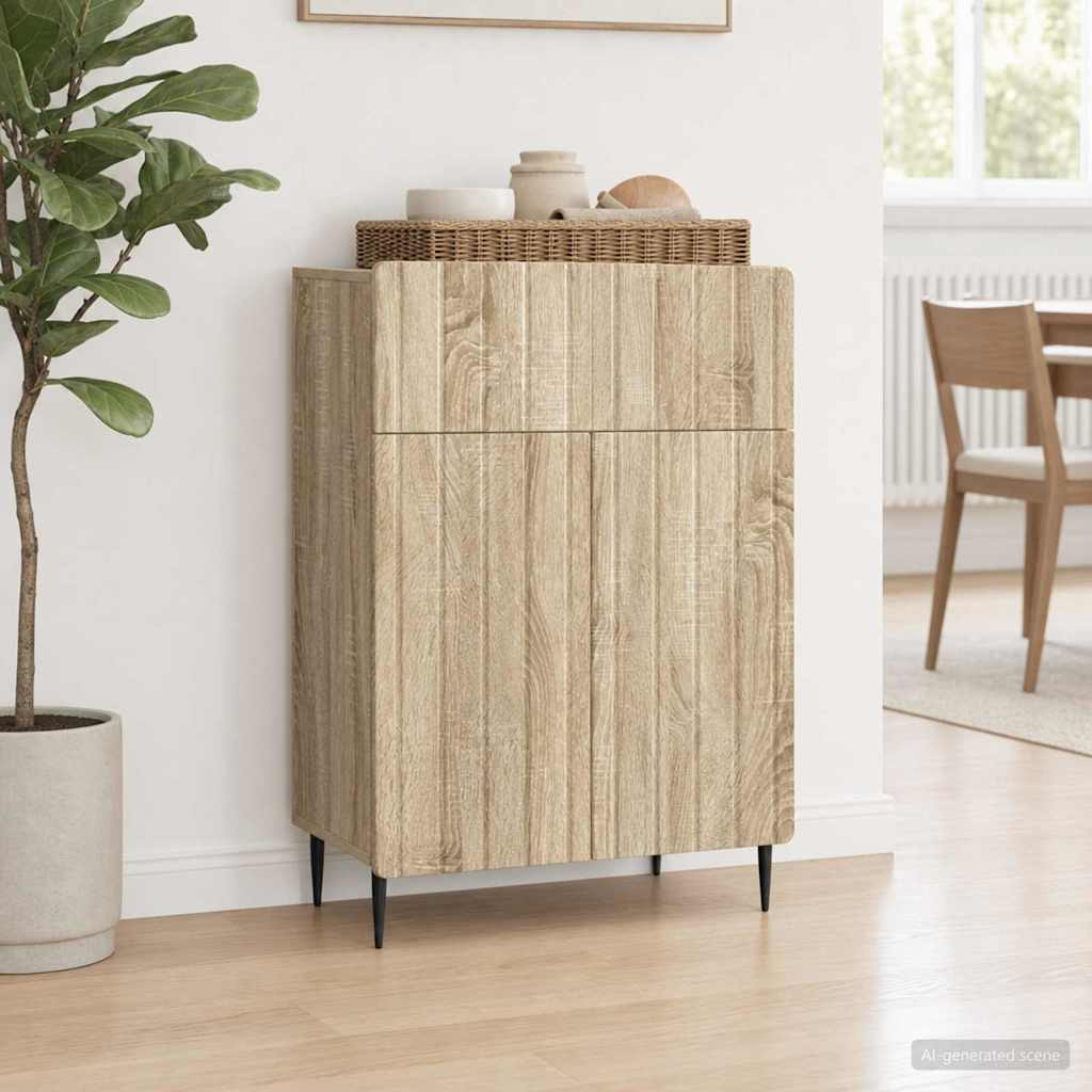 vidaXL Sideboard Sonoma-Eiche 66 x 34,5 x 92 cm Holzwerkstoff