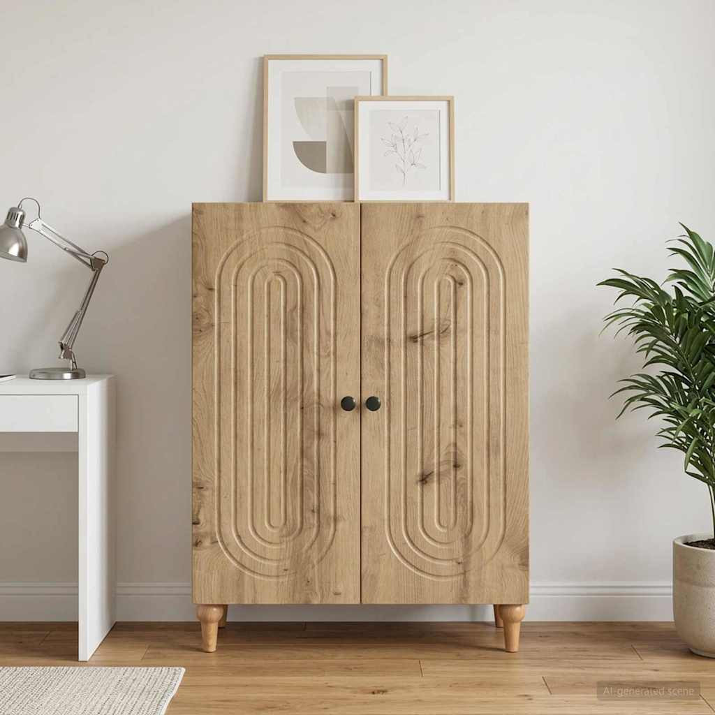 vidaXL Sideboard Artisan-Eiche 66 x 34,5 x 90 cm Holzwerkstoff