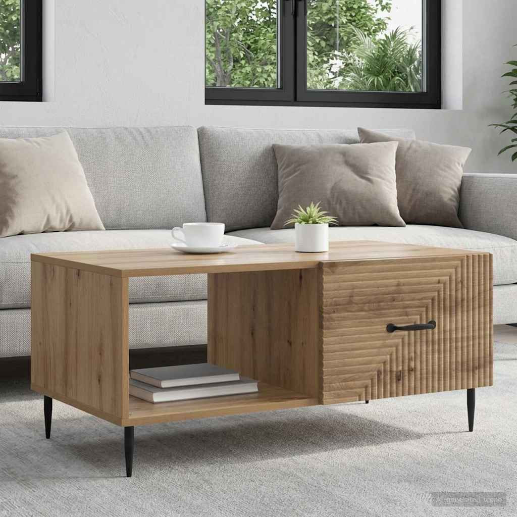 vidaXL Couchtisch Artisan-Eiche 90 x 50 x 40 cm Holzwerkstoff