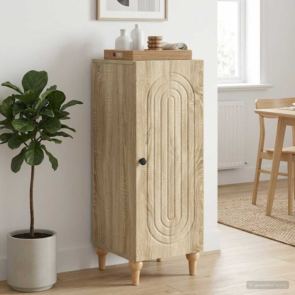 vidaXL Sideboard Sonoma-Eiche 33 x 34,5 x 90 cm Holzwerkstoff
