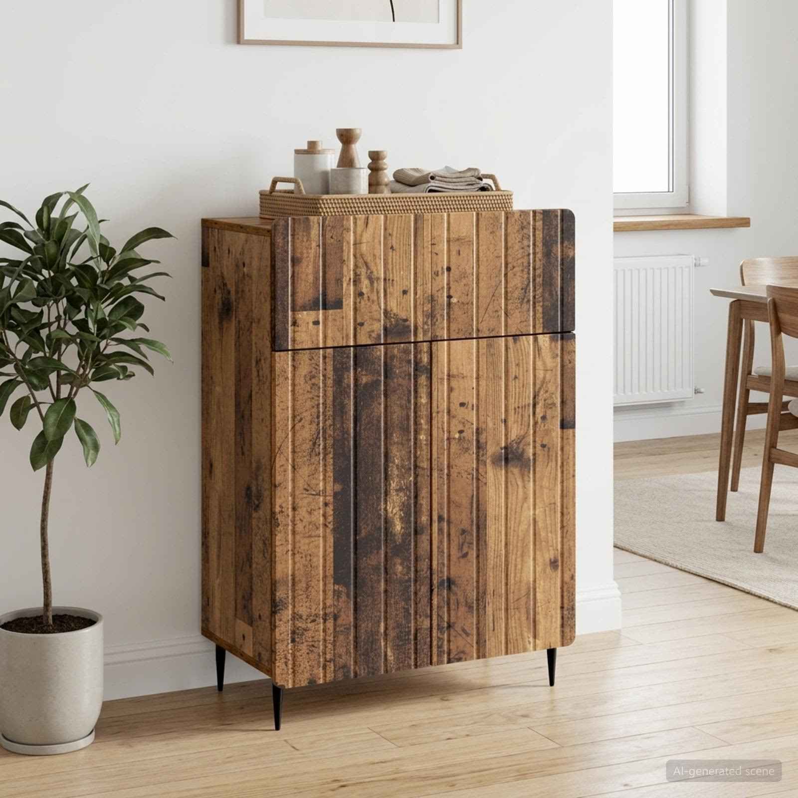 vidaXL Sideboard Altholz 66 x 34,5 x 92 cm Holzwerkstoff