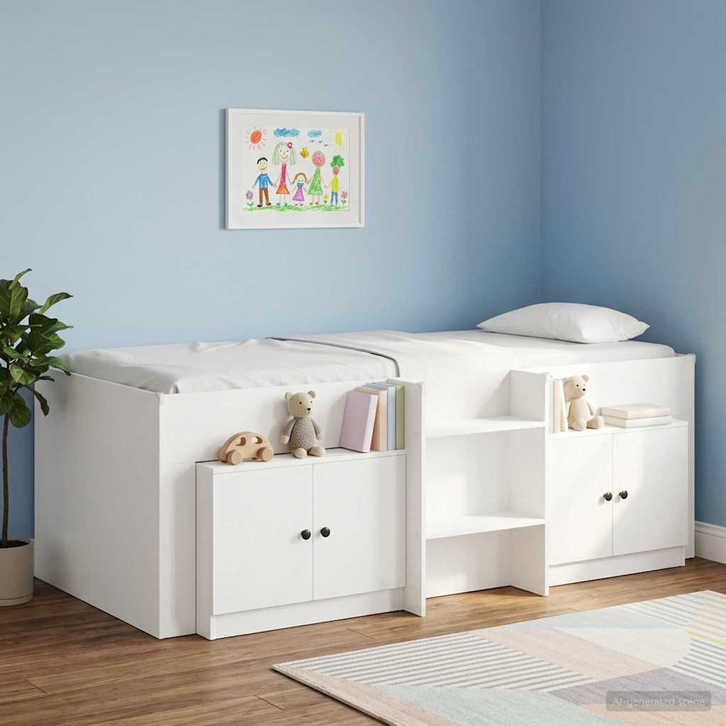 vidaXL Stauraum-Schranks für Hochbett 2 Stk. Weiß 66 x 35 x 48 cm