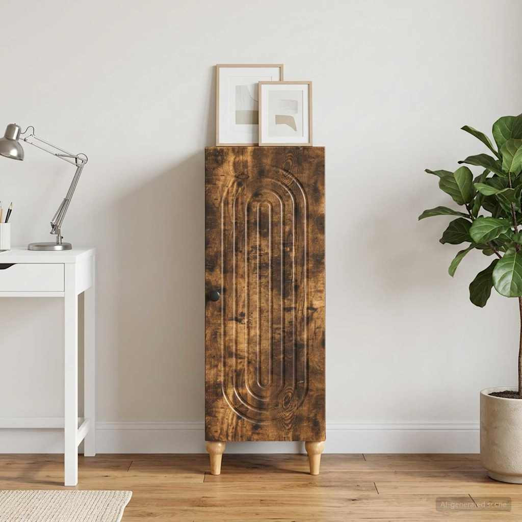 vidaXL Sideboard Geräucherte Eiche 33 x 34,5 x 90 cm Holzwerkstoff