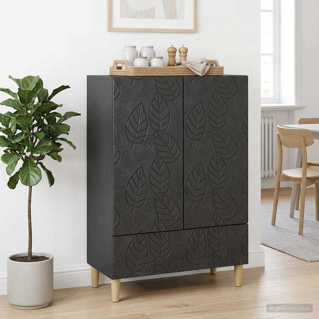 vidaXL Sideboard Schwarz 66 x 34,5 x 95 cm Holzwerkstoff