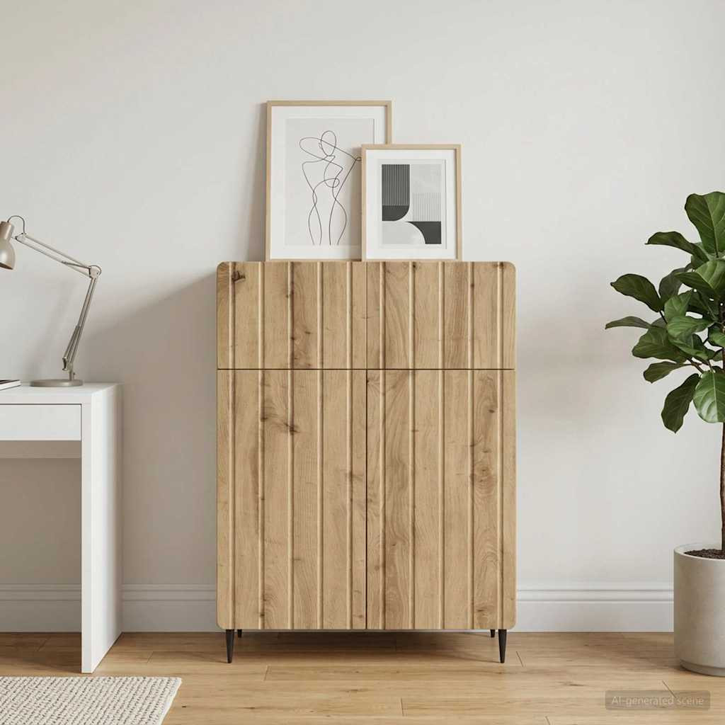 vidaXL Sideboard Artisan-Eiche 66 x 34,5 x 92 cm Holzwerkstoff