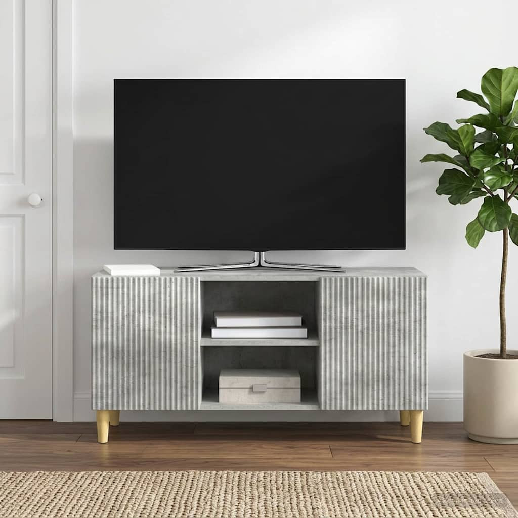 vidaXL TV-Schränk Betongrau 102 x 34,5 x 50 cm Holzwerkstoff
