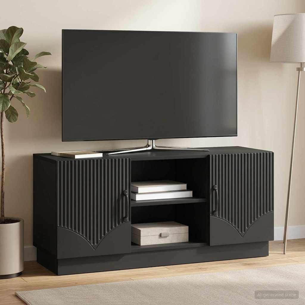 vidaXL TV-Schränk Schwarz 102 x 34,5 x 47 cm Holzwerkstoff