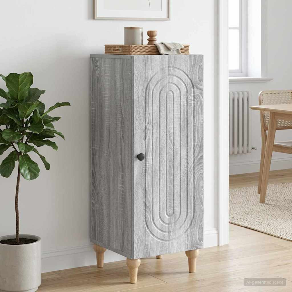 vidaXL Sideboard Graues Sonoma 33 x 34,5 x 90 cm Holzwerkstoff
