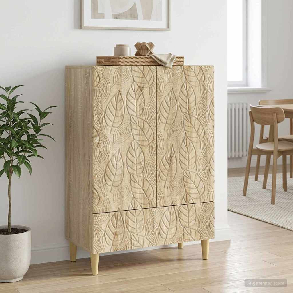 vidaXL Sideboard Sonoma-Eiche 66 x 34,5 x 95 cm Holzwerkstoff